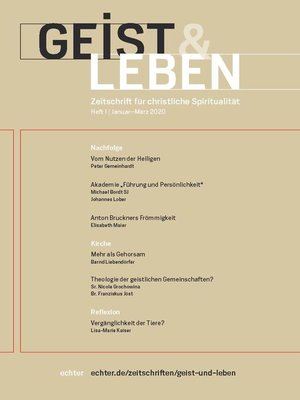 cover image of Geist & Leben 1/2020